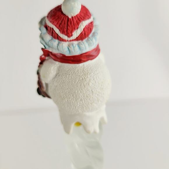 Vintage Avon Snowman with Wreath Icicle Christmas Ornament - Picture 3 of 5